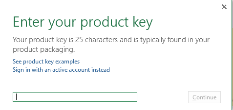 offices product key